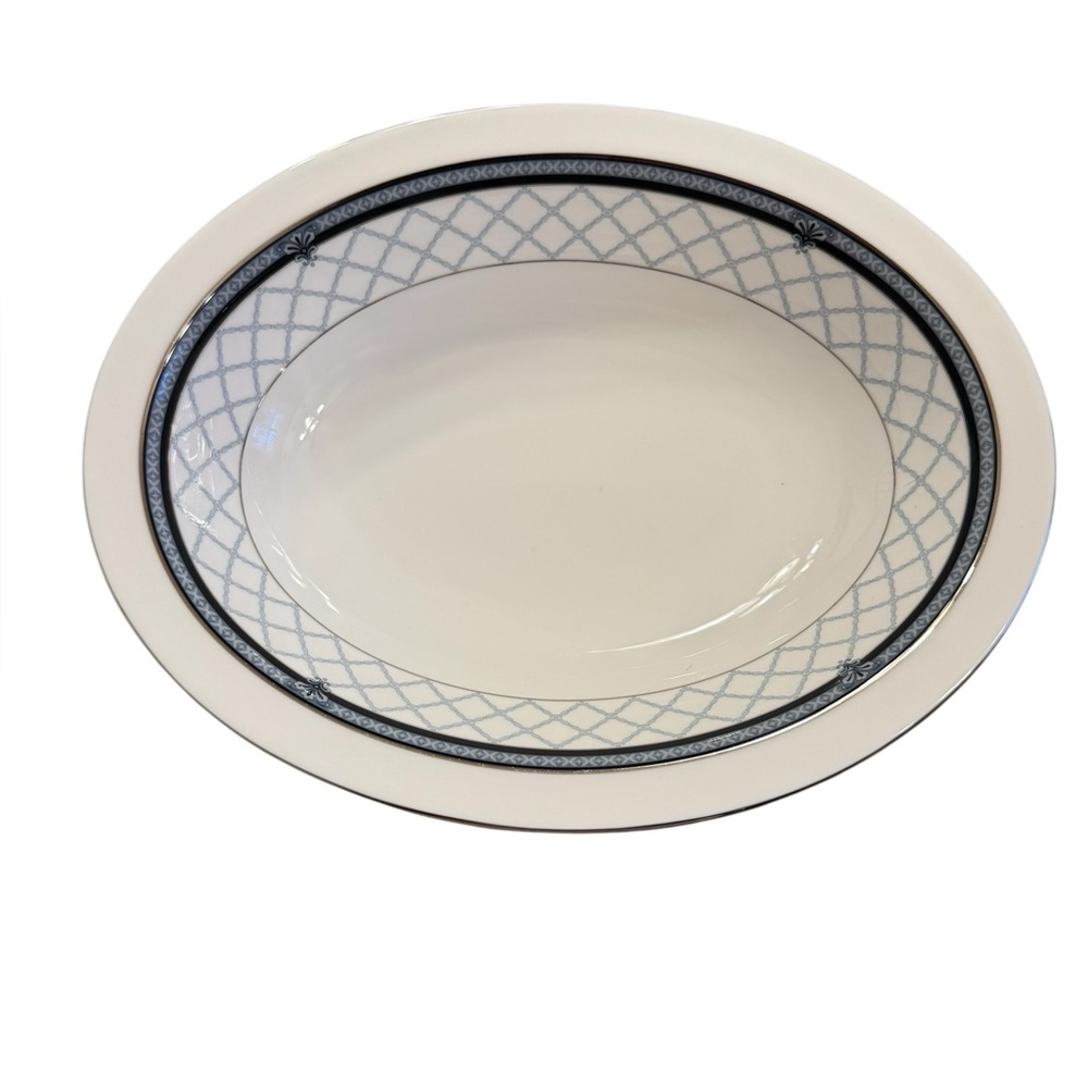 Royal Doulton‎ Countess China Blue Platinum NEW Oval Vegetable Serving Bowl